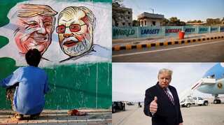 Trump's visit to India celebrated in multilingual fashion
