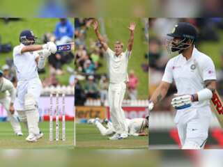 1st Test, Day 1: New Zealand debutante Jamieson tears into Virat's India
