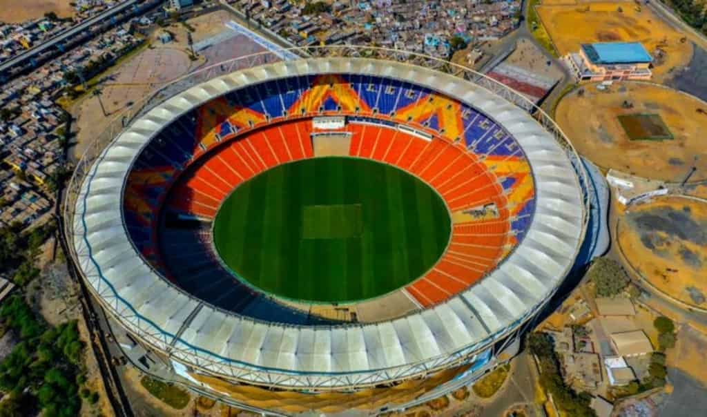 Virus prevents play at Trump-opened world's biggest cricket stadium
