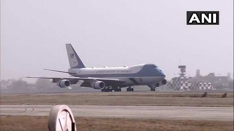 Trump India visit: Air Force One lands in Ahmedabad