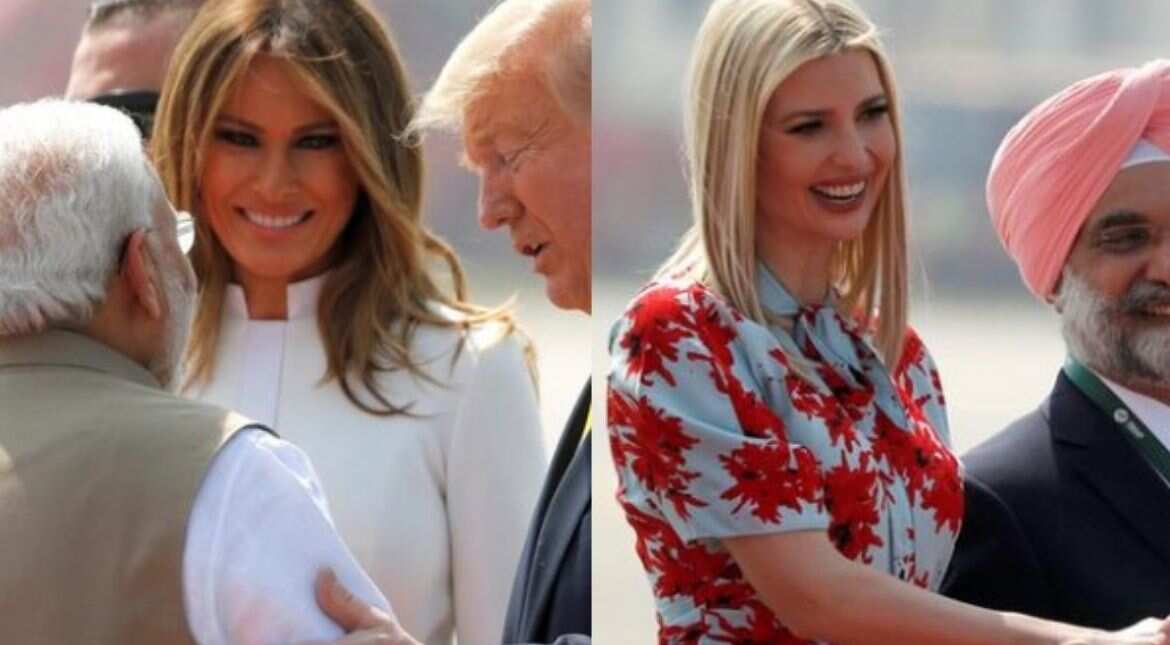 Melania Trump, Ivanka stun in spring fashion as they arrive in India