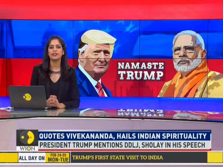 Namaste Trump: Cricket, Bollywood features in Trump's speech at Motera Stadium