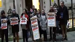 Indian diaspora protest outside UN office against injustices done to Hindu minor Mehek Kumari