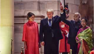 President Kovind hosts Trump at Rashtrapati Bhavan