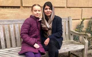 Greta Thunberg meets Malala Yousafzai at Oxford University