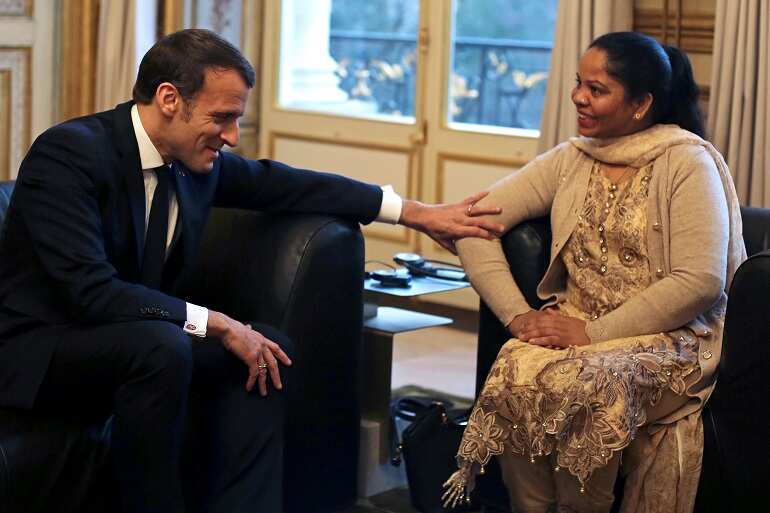 I've been invited to live in France, says Asia Bibi after meeting Macron 