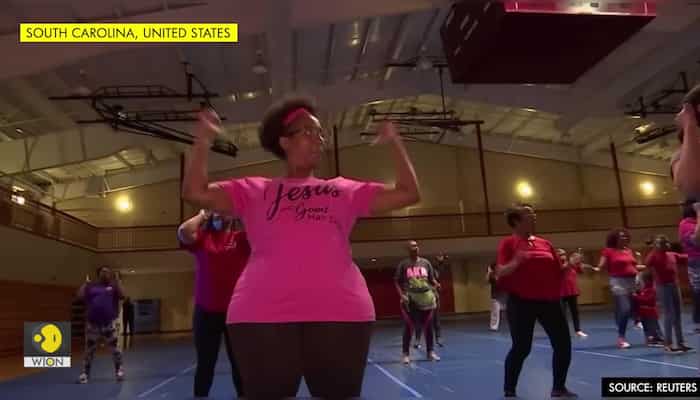 South Carolina voters break a sweat dancing ahead of critical primary