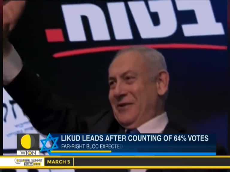 Celebrations break out at Likud Headquarters