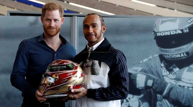 Prince Harry and F1 champion Lewis Hamilton open Silverstone museum