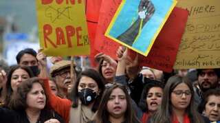 Women in Pakistan protest against violence, rape, honour killings