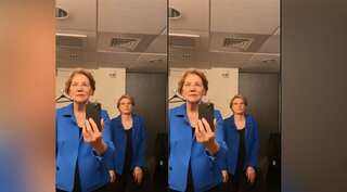 US Senator Elizabeth Warren performs 'Flip the Switch' challenge with her SNL twin; video goes viral