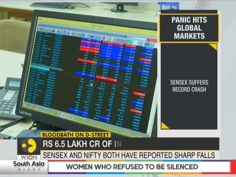 Sensex crashes over 2,300 points, biggest single-day fall ever