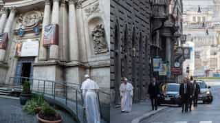Pope Francis ventures into deserted Rome street to pray for end of coronavirus 