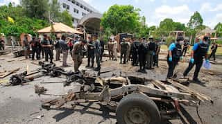 Two bombs explode outside Thai government office in Yala, wounding 18