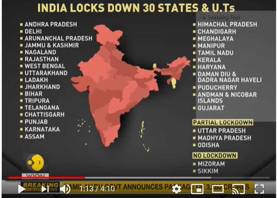 India locks down 30 states & UT's amid Coronavirus outbreak