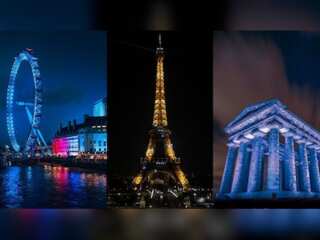 Architectural marvels of the world pay tribute to health workers