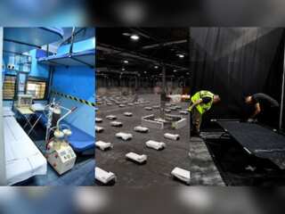 Makeshift hospitals pop-up across the globe to handle surge in COVID-19 patients