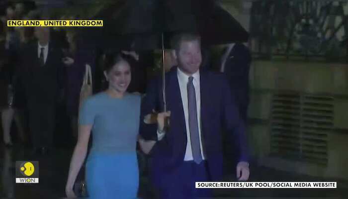 UK's Prince Harry and wife Meghan bid farewell to royal roles