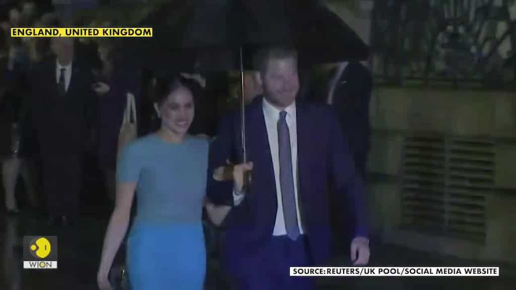 UK's Prince Harry and wife Meghan bid farewell to royal roles