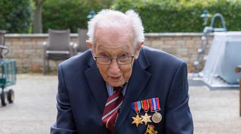99-year-old war veteran raises £4 million for NHS by walking in his garden 99-year-old war veteran raises £4 million for NHS by walking in his garden