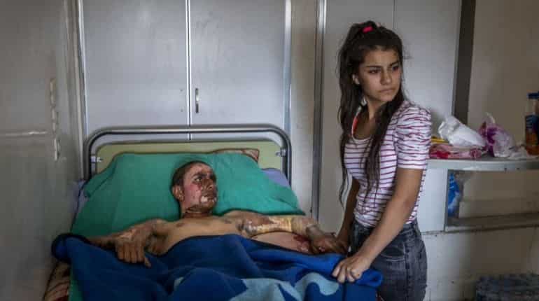 #5 Injured Kurdish Fighter Receives Hospital Visit