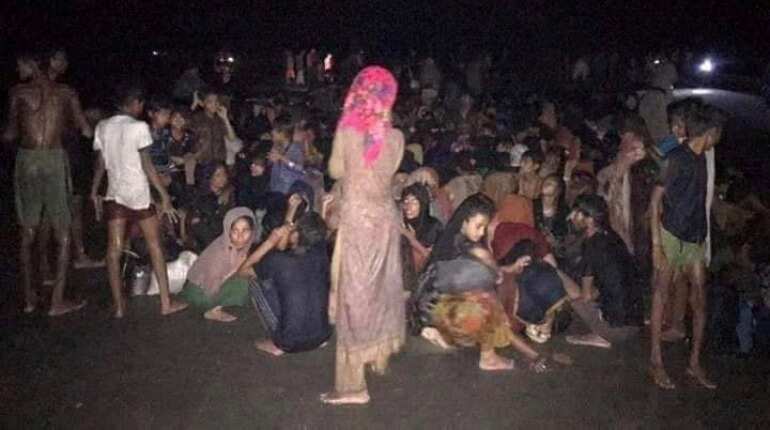 Dozens of Rohingya from stranded boat land in southern Bangladesh Dozens of Rohingya from stranded boat land in southern Bangladesh