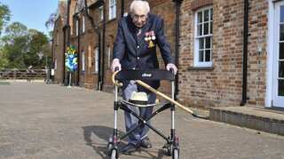 99-year-old veteran who served in India during World War II raises over $33 million to help healthcare workers in the UK