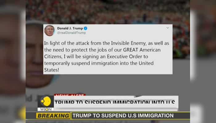 Donald Trump defends immigration ban citing COVID-19