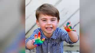 Britain's Prince Louis marks second birthday with rainbow pictures