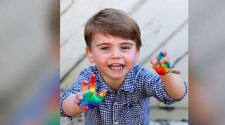 Britain's Prince Louis marks second birthday with rainbow pictures