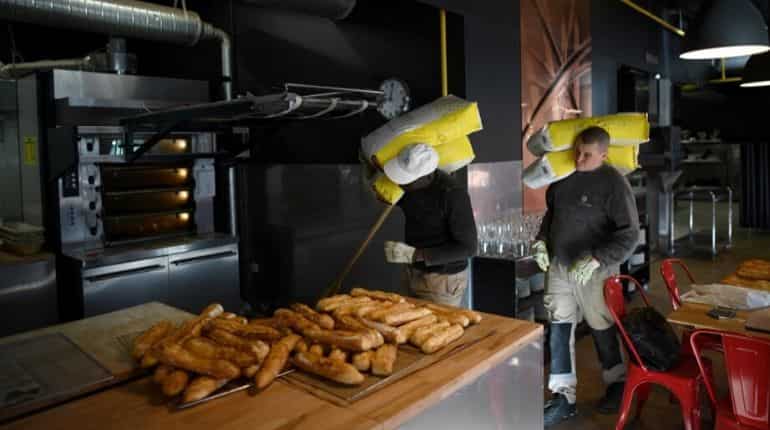 Flour, chocolate and yeast