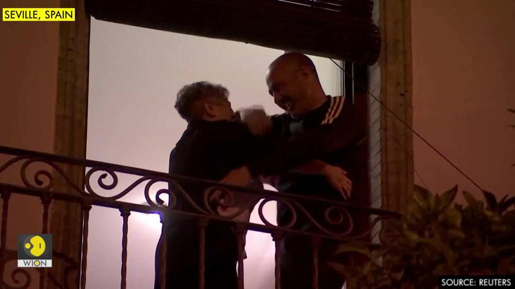 Spain's "Feria de Sevilla" celebrated from balconies under coronavirus lockdown