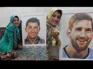 Paralysed Iranian artist Fateme Hamami paints portraits of Cristiano Ronaldo, Lionel Messi; leaves social media in awe