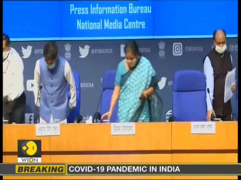 Indian Finance Minister Nirmala Sitharaman unveils economic relief package