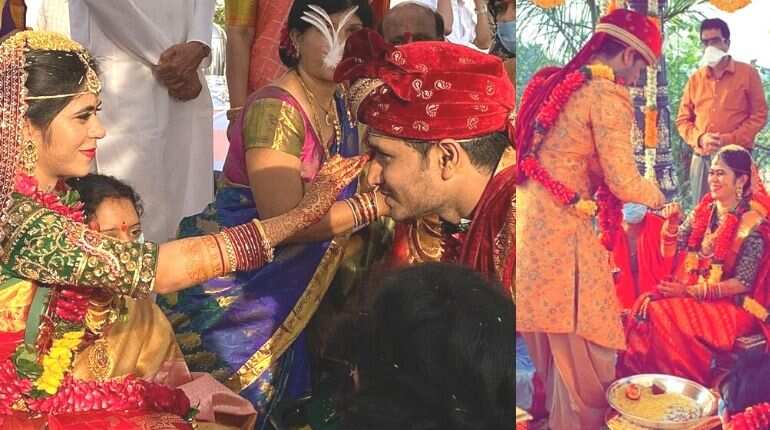 Telugu actor Nikhil marries Pallavi Varma in Hyderabad amid lockdown Telugu actor Nikhil marries Pallavi Varma in Hyderabad amid lockdown
