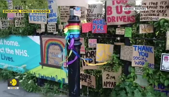 Artistic tribute to UK health workers expands along London park