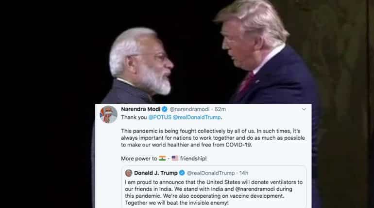 PM Modi thanks Donald Trump for donating ventilators