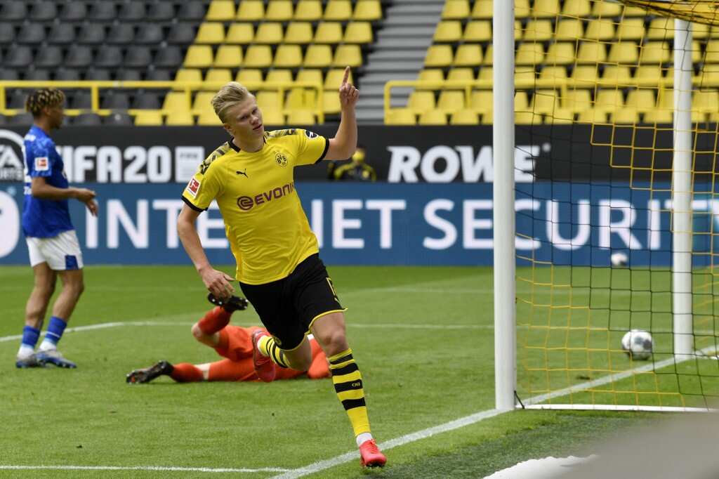 Watch - Dortmund's Erling Haaland scores Bundesliga's first goal post resumption; comes up with interesting celebration