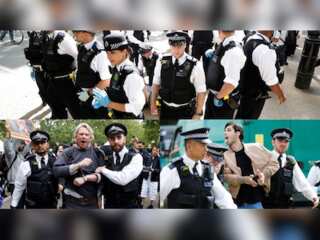 London police arrested 19 protestors for not adhering to social distancing