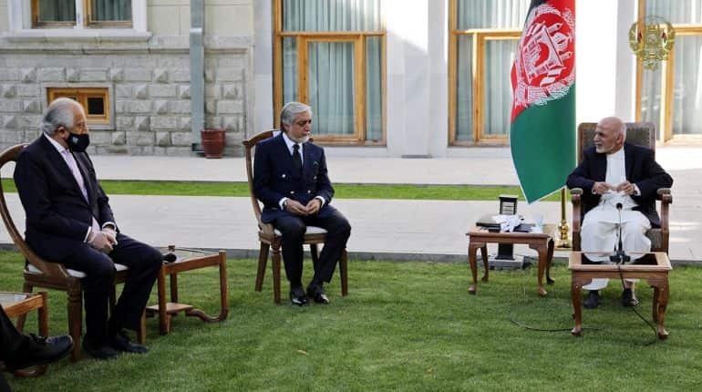 US envoy meets Afghan president and former rival Abdullah in push for peace US envoy meets Afghan president and former rival Abdullah in push for peace
