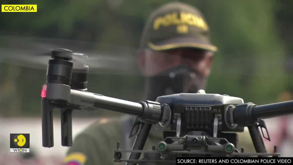 Colombian police use drones to detect high body temperatures