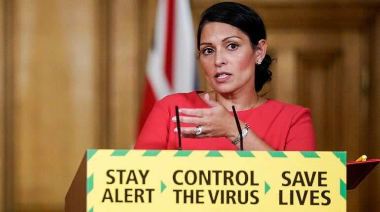 Priti Patel recalls childhood racial slurs as she condemns 'hooliganism' towards police