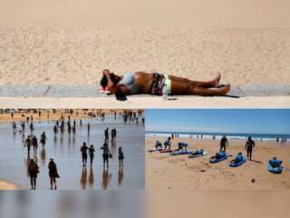 Portuguese return to beaches on first state-sanctioned weekend