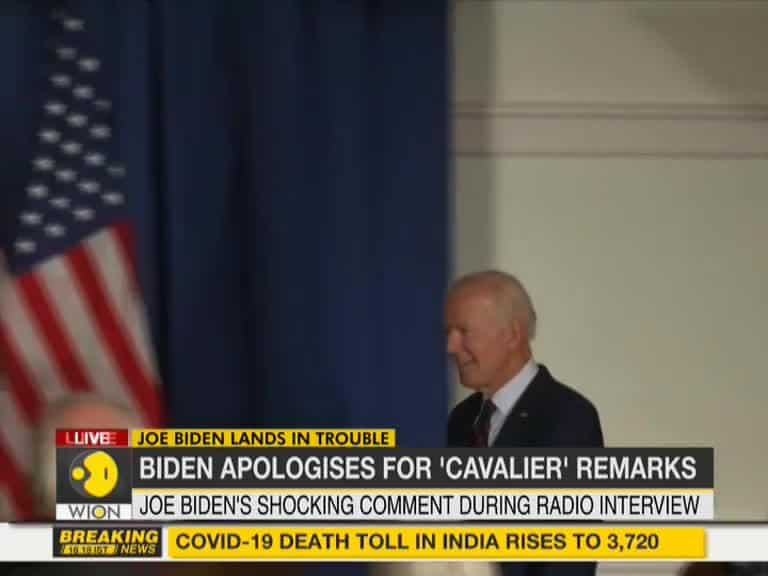 US President nominee Joe Biden landed himself in controversy over his comment on black voters