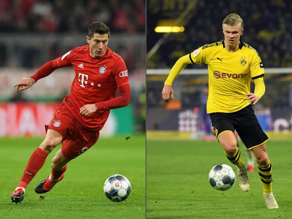 Young pretender Haaland takes on master Lewandowski for first time Young pretender Haaland takes on master Lewandowski for first time