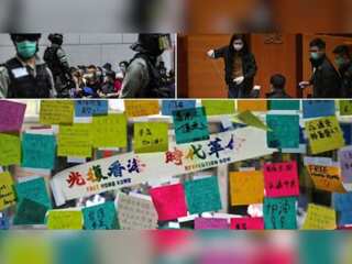 Hong Kong streets crowded with protesters; police takes control by throwing pepper bombs