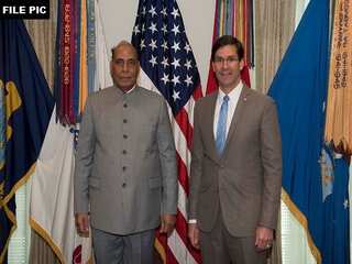 Rajanth Singh, US defence secretary Mark Esper discuss China build-up