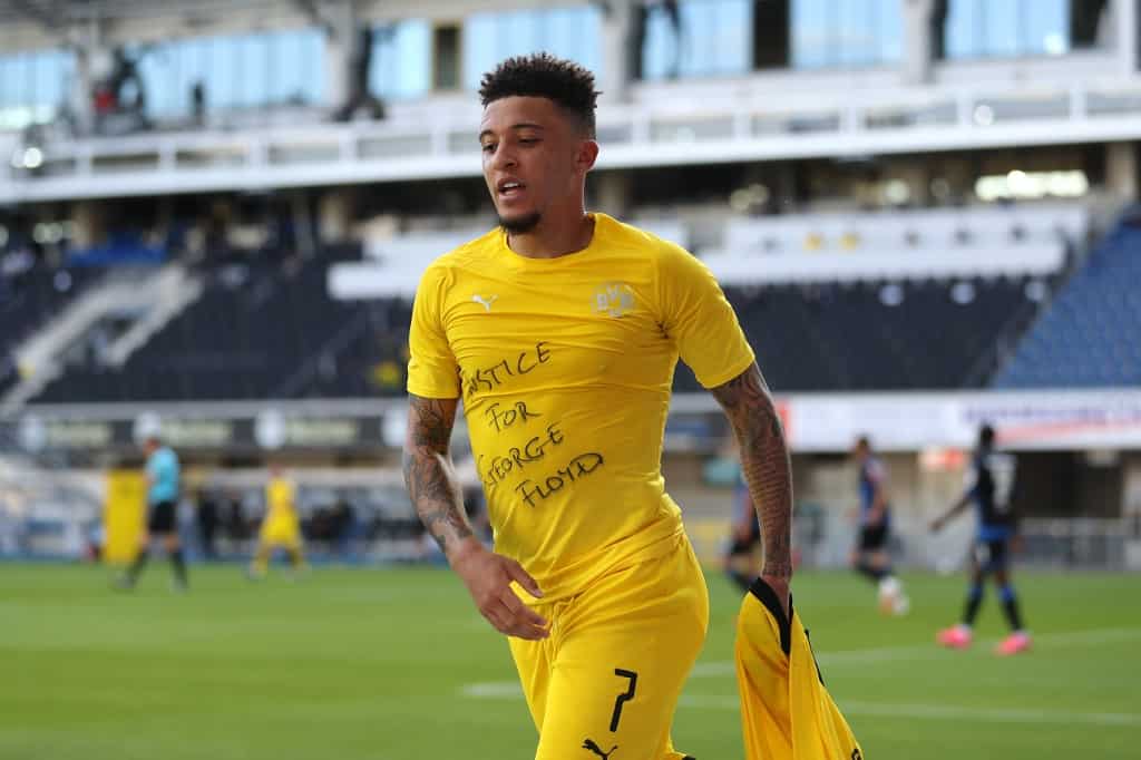 Jadon Sancho netted his first professional hat-trick vs SC Paderborn 07