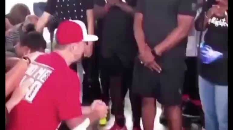 White parishioners kneel down, ask for forgiveness in George Floyd's hometown Houston