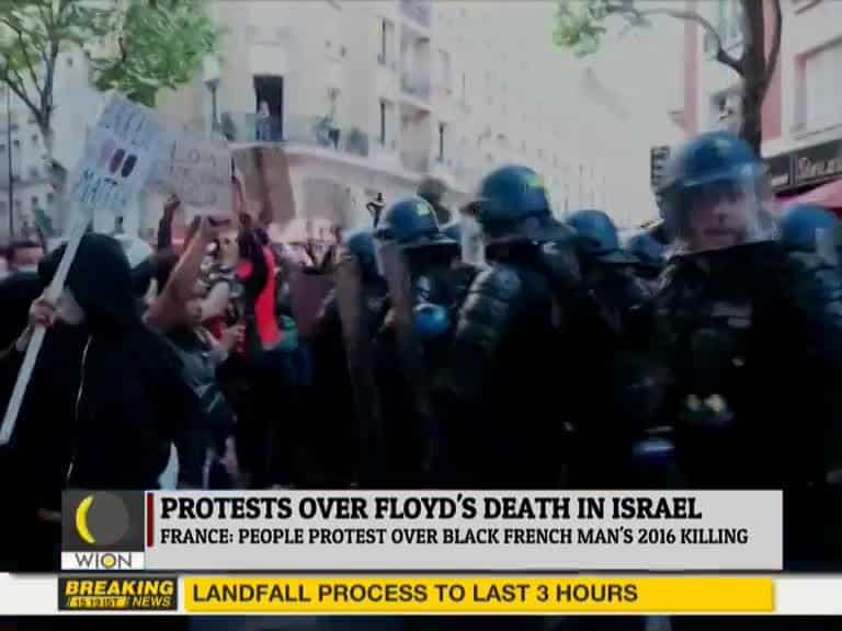 George Floyd death: In Paris tear gas fired at protestors